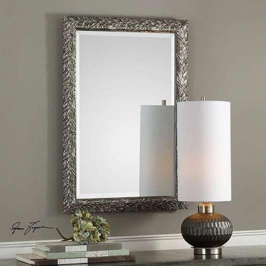 Home Decor * | Uttermost Evelina Faux Leaves Wall Mirror