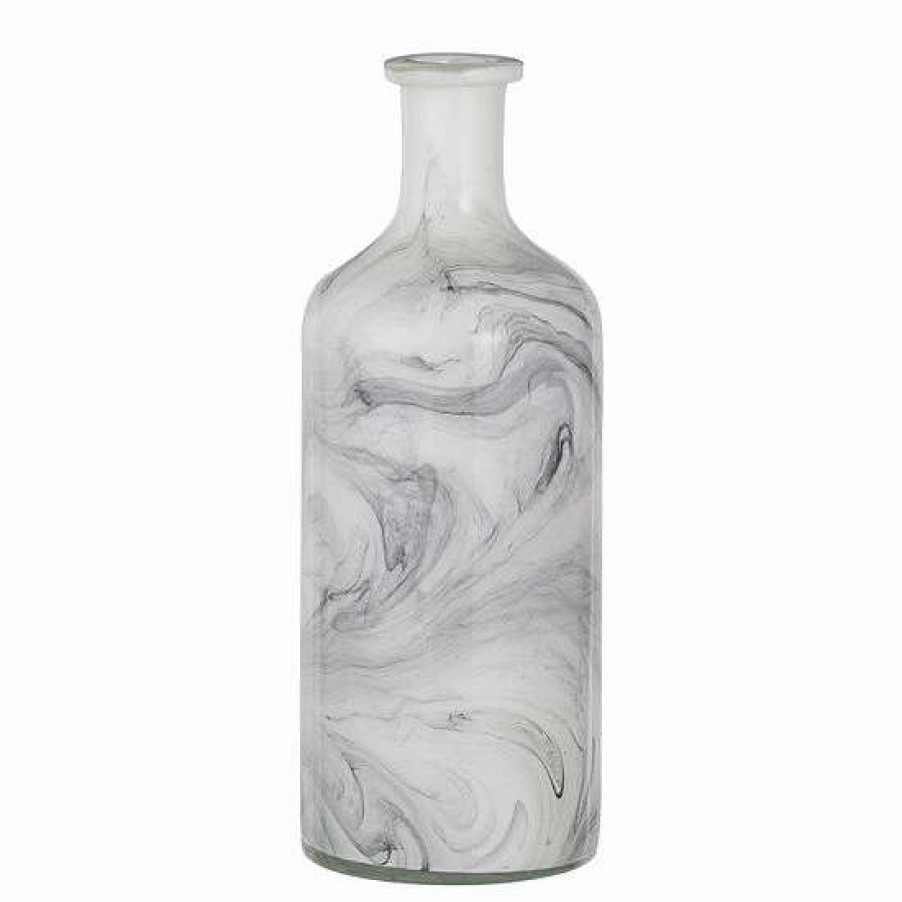 Home Decor * | A&B Home Svirla Swirl Large White & Black Vase