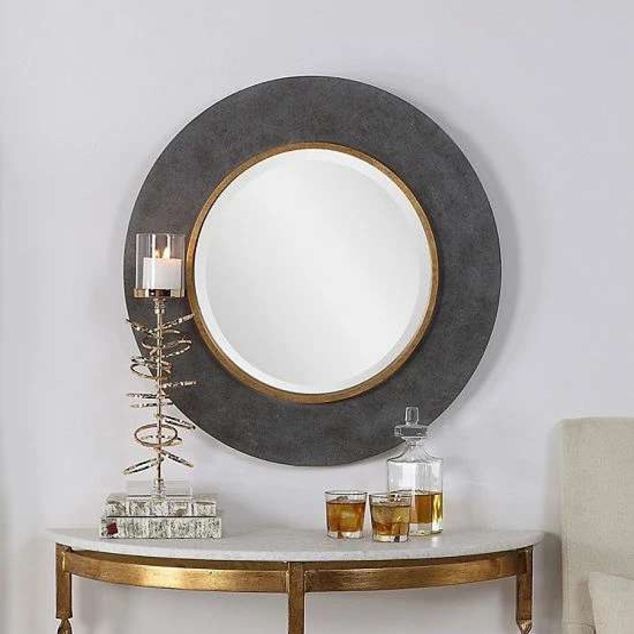 Home Decor * | Uttermost Saul Round Wall Mirror