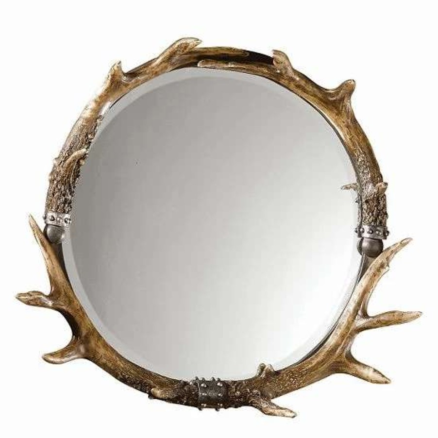 Home Decor * | Uttermost Stag Horn Wall Mirror