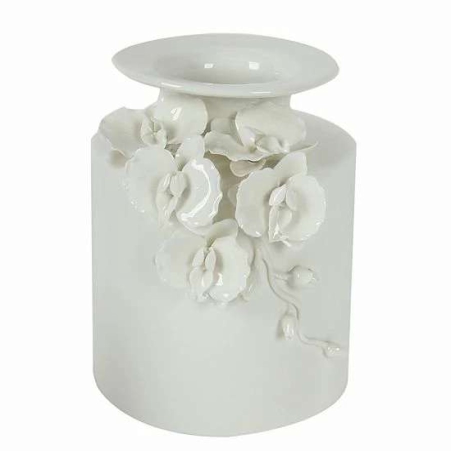 Home Decor * | A&B Home Seaford Floral Pot Vase