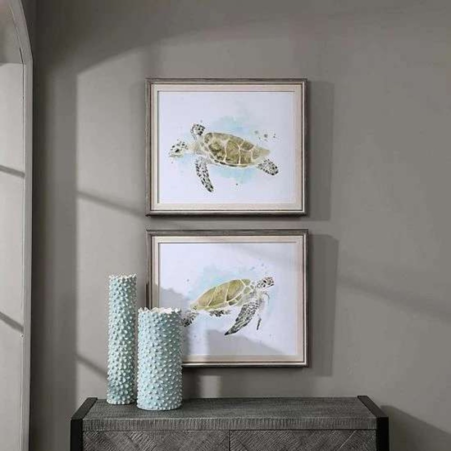 Home Decor * | Uttermost Sea Turtle Study Watercolor Prints