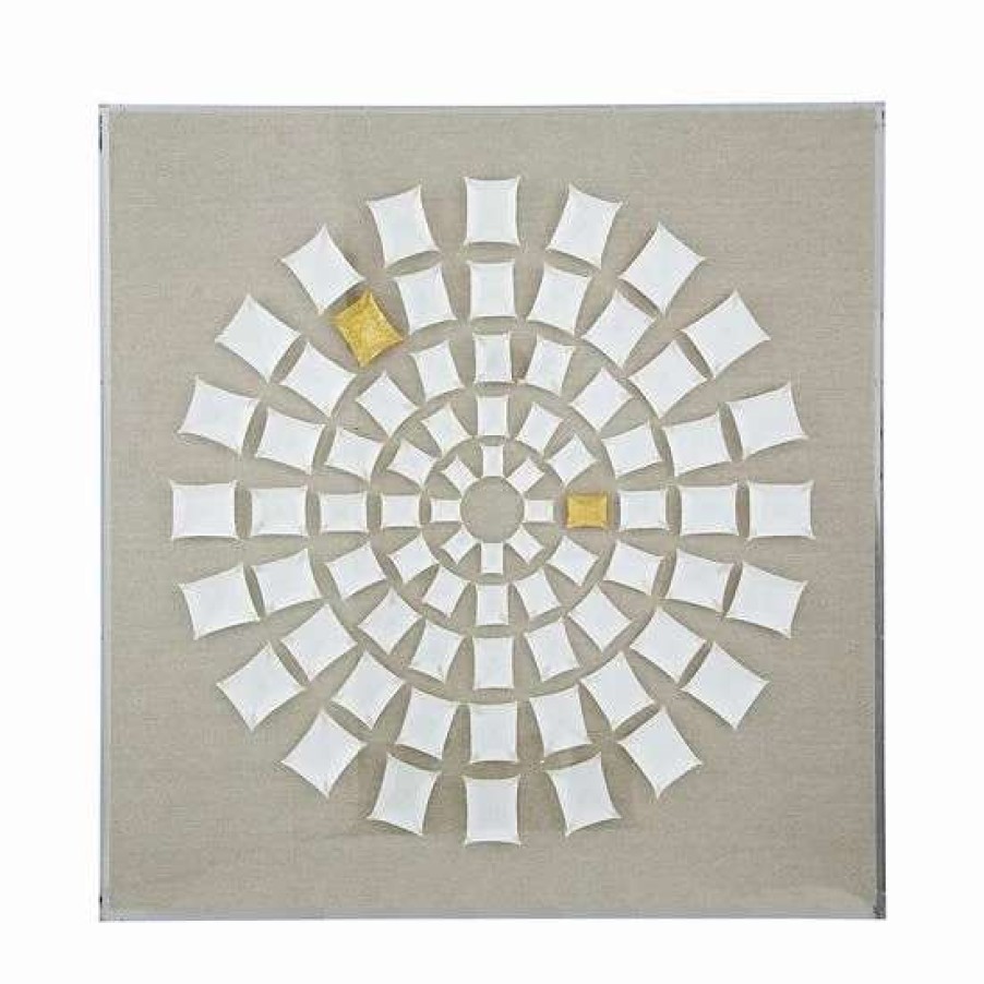 Home Decor * | A&B Home 3D Rectangles Forming Circle Framed Wall Decor