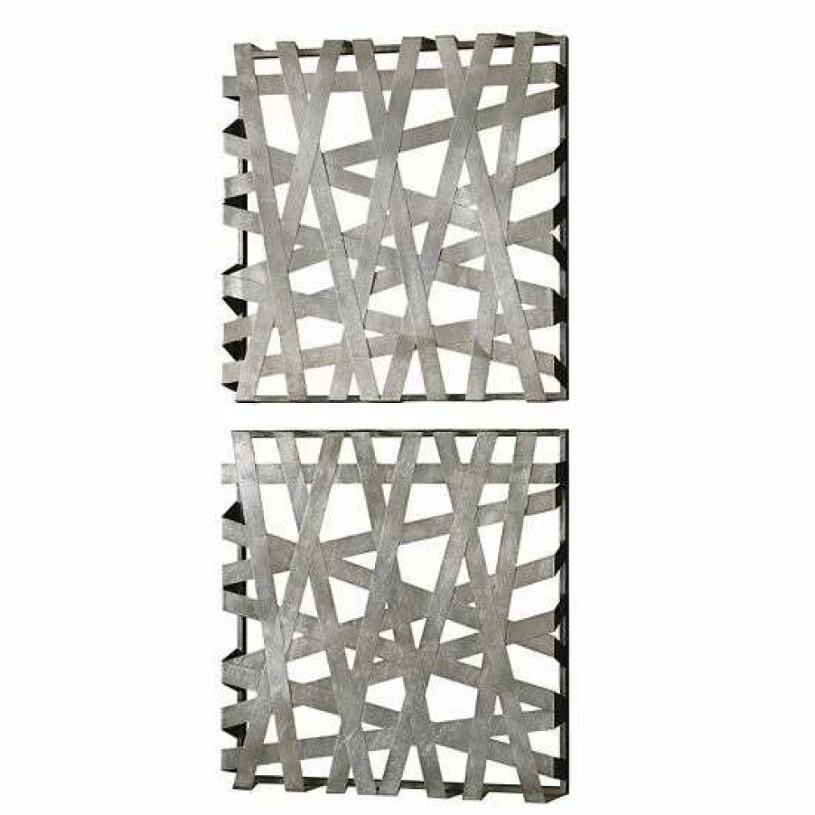 Home Decor * | Uttermost Alita Square 2-Piece Wall Art Set