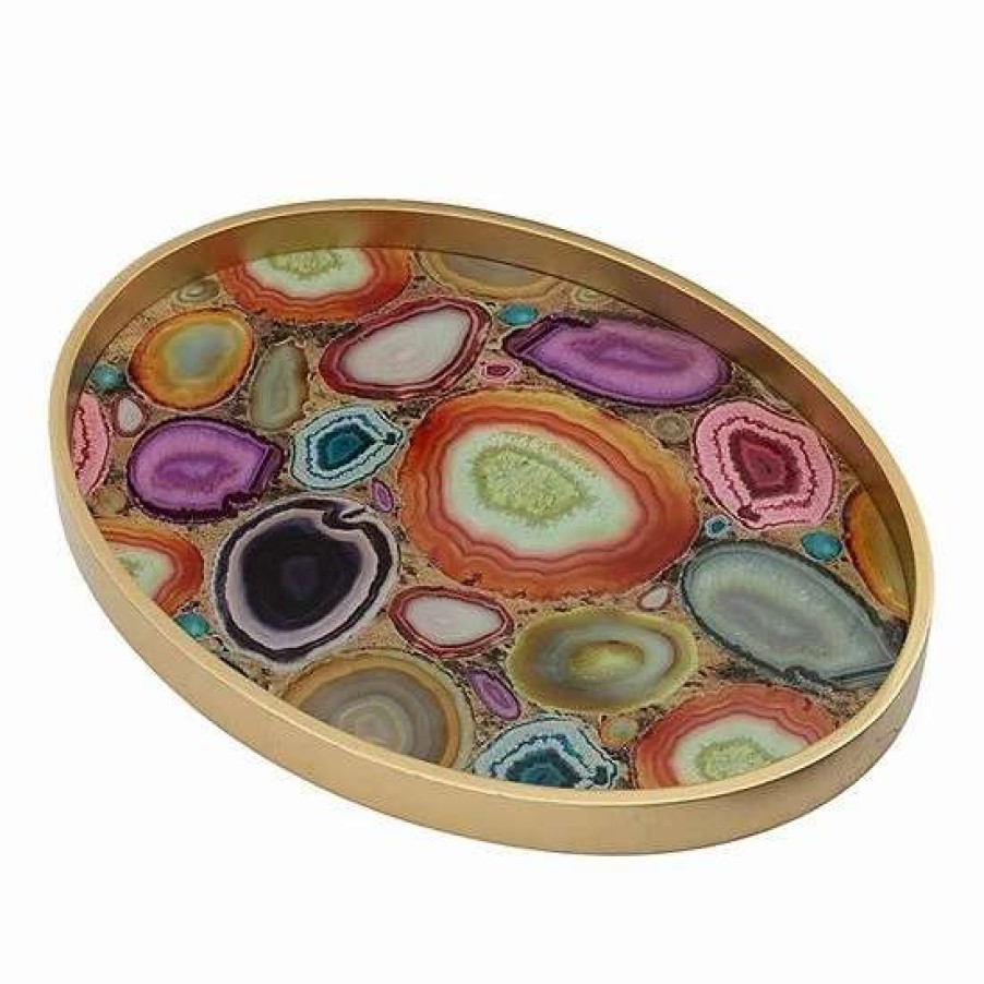 Home Decor * | A&B Home Livonia Multicolored Tray