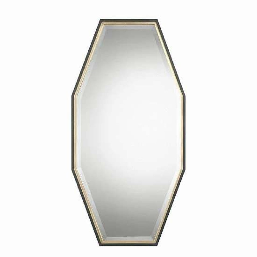 Home Decor * | Uttermost Savion Gold Finish Octagon Wall Mirror