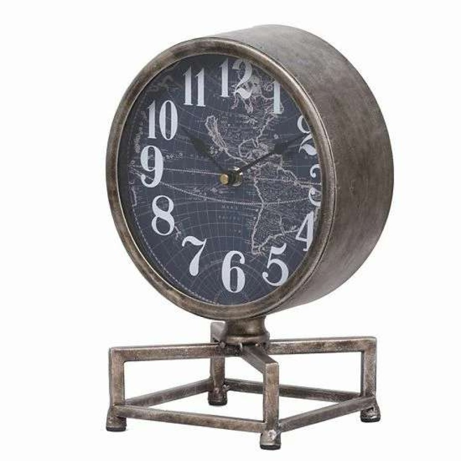 Home Decor * | A&B Home Metro Vintage Inspired Table Clock