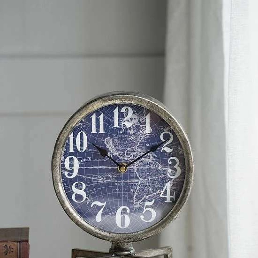 Home Decor * | A&B Home Metro Vintage Inspired Table Clock