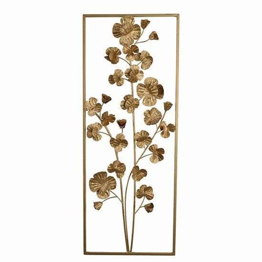 Home Decor * | A&B Home Ashlyn Gold Finish Tree Wall Decor