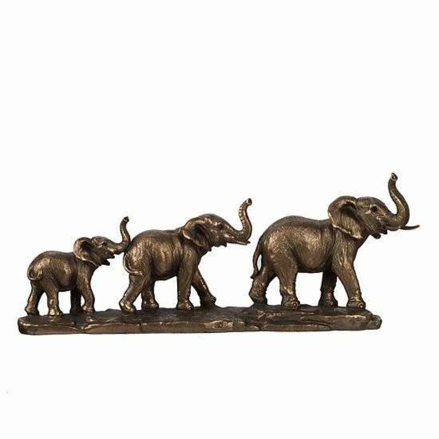 Home Decor * | A&B Home Elephant Family Statue Table Decor