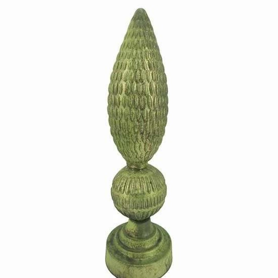 Home Decor * | A&B Home Metallic Green Obelisk Table Decor