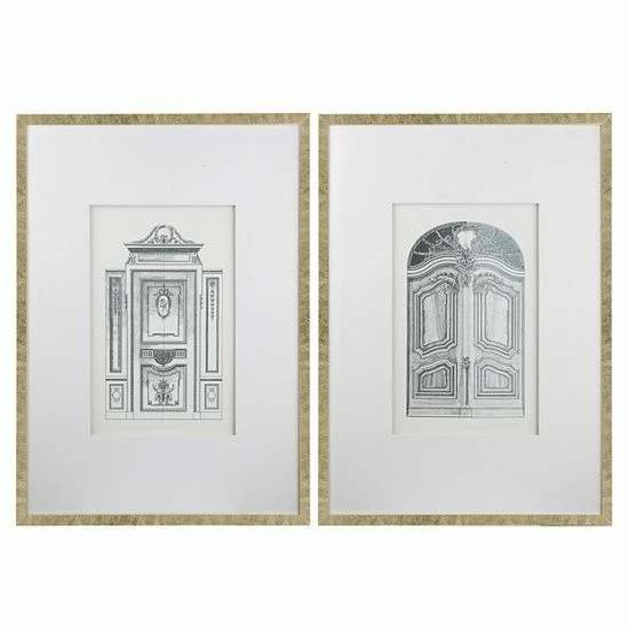 Home Decor * | A&B Home Pencil Architectural Wall Art 2-Piece Set