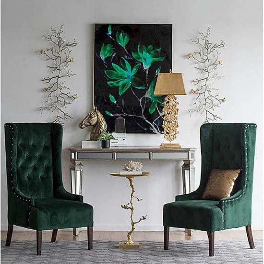 Home Decor * | A&B Home Green Vintage Glamour Wall Art