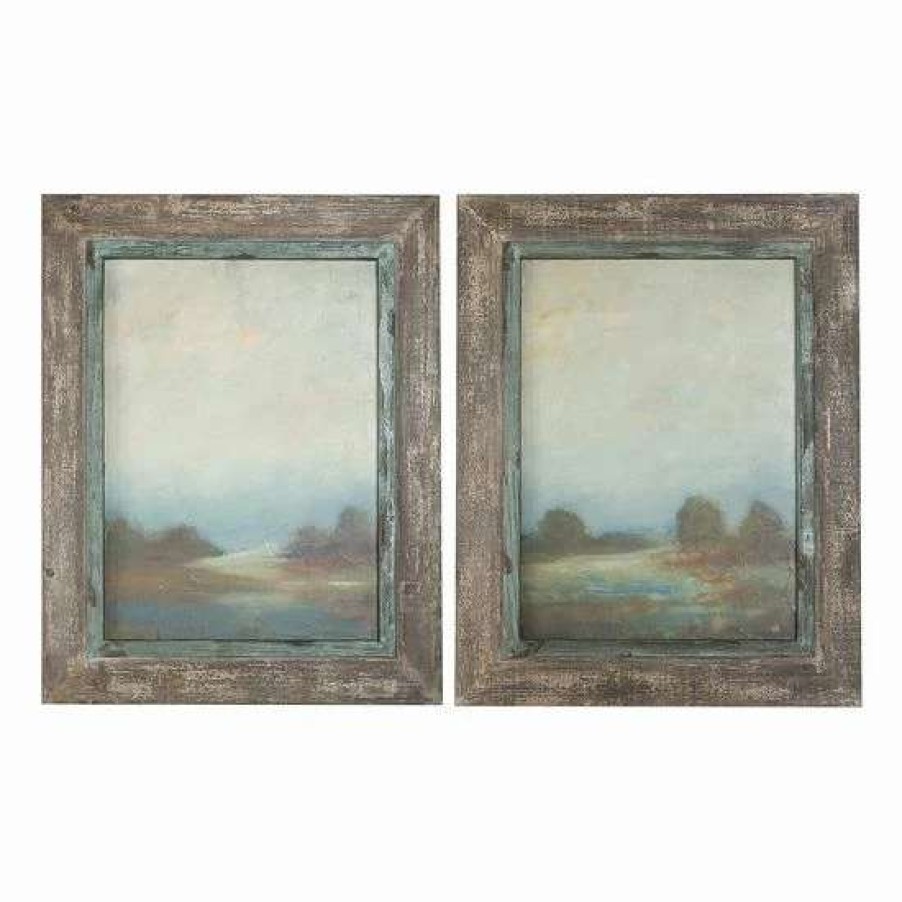 Home Decor * | Uttermost Morning Vistas 2-Piece Framed Wall Art Set