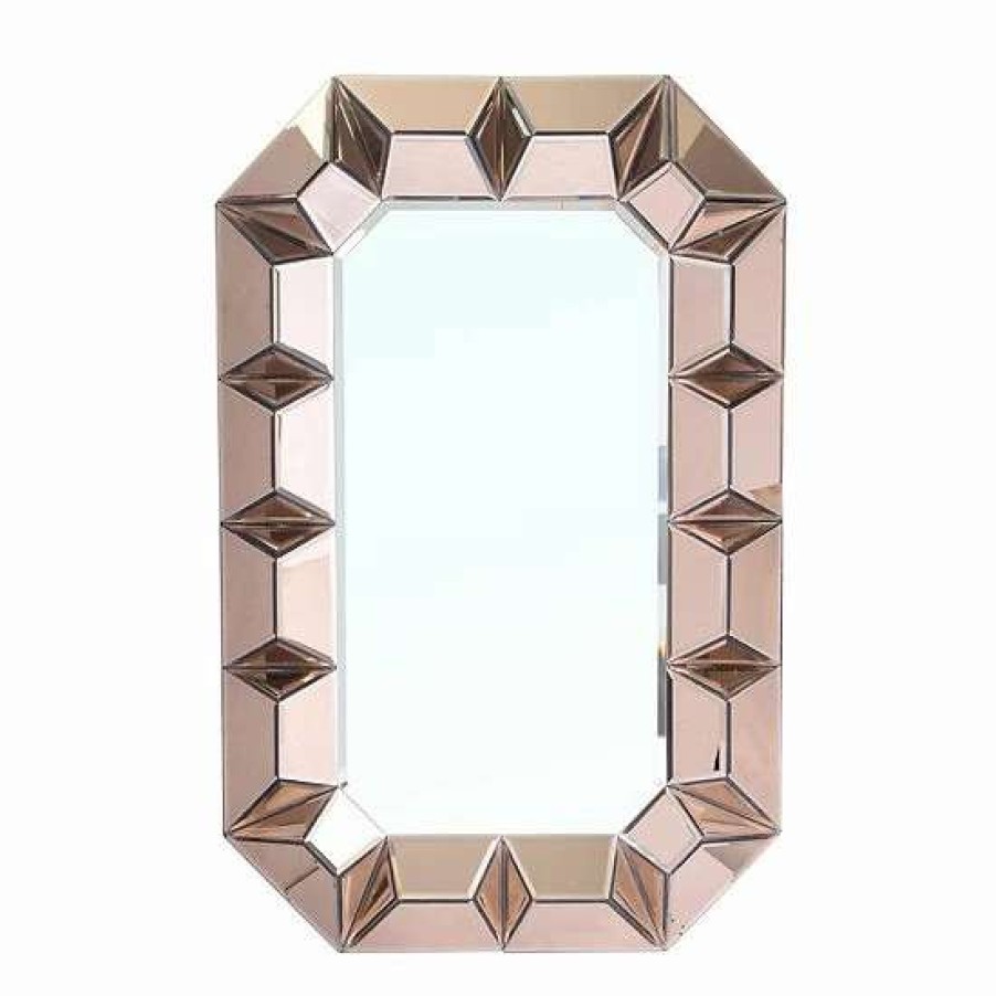 Home Decor * | A&B Home Rose Gold Finish Wall Mirror