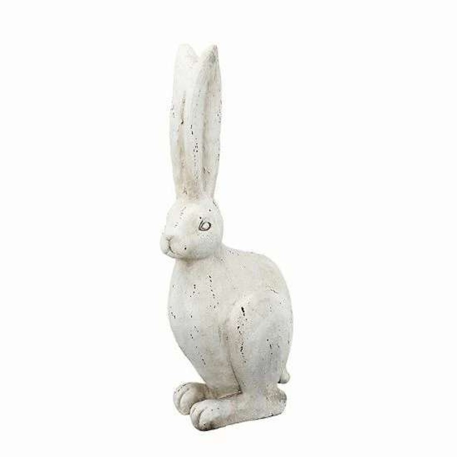 Home Decor * | A&B Home Small White Rabbit Figurine Table Decor