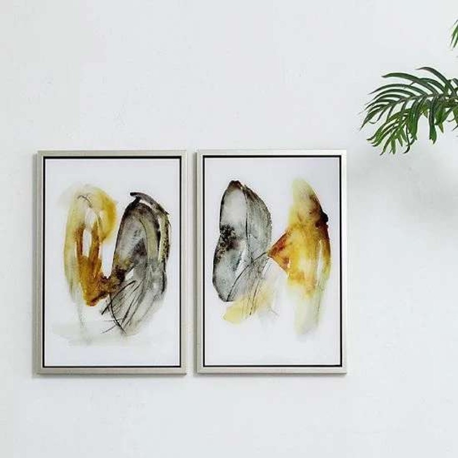 Home Decor * | A&B Home Abstract Framed Wall Art 2-Piece Set