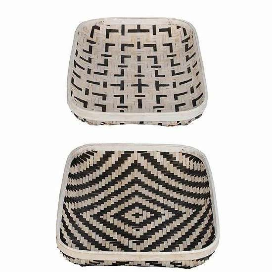 Home Decor * | A&B Home Geometric Decorative Tray 2-Piece Set