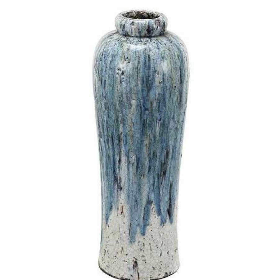 Home Decor * | A&B Home Blue & White Terracotta Vase