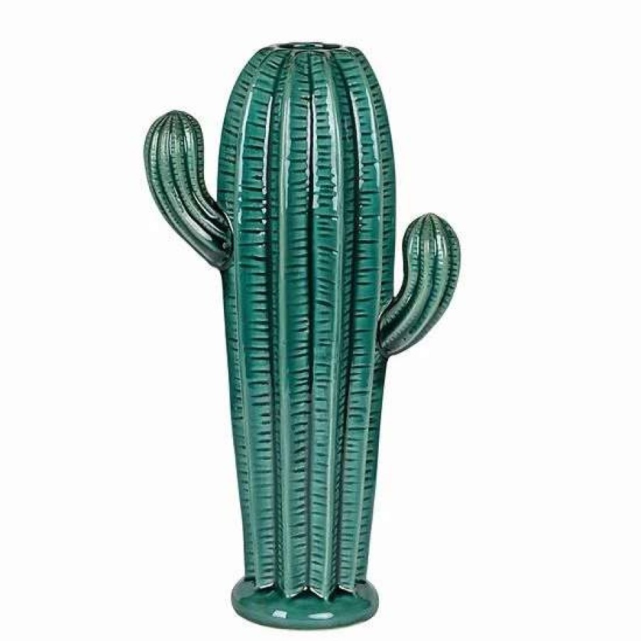 Home Decor * | A&B Home Saguaro Blue Ceramic Cactus Table Decor