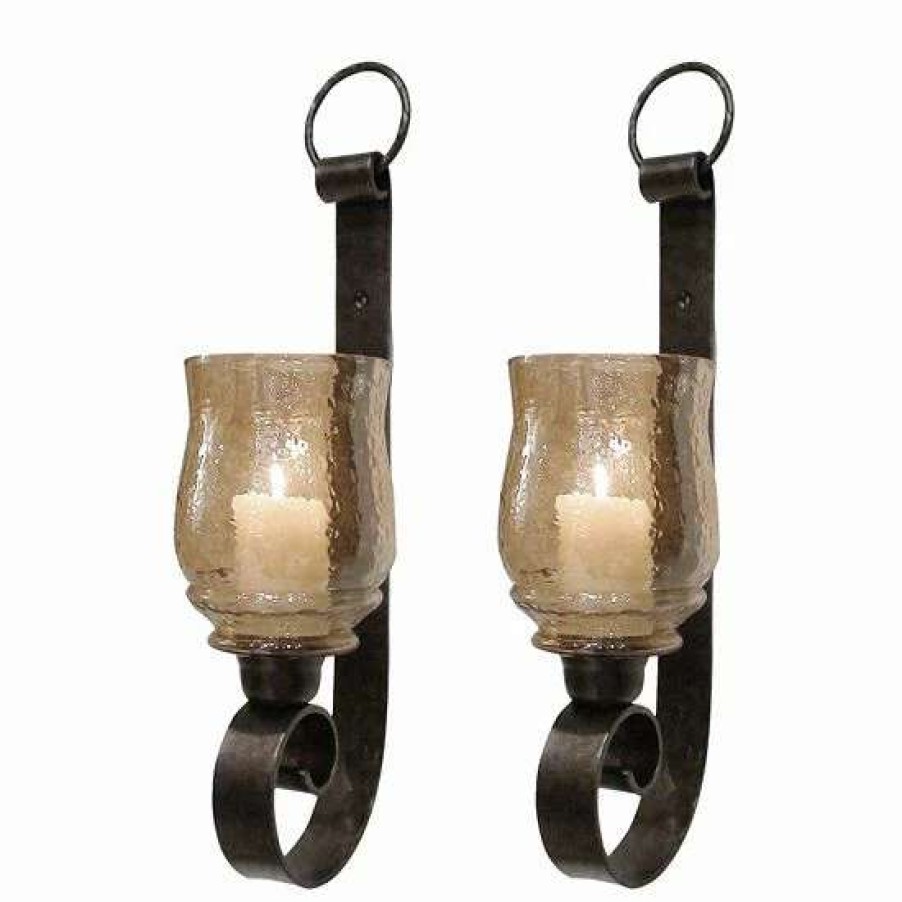 Home Decor * | Uttermost Joselyn 2-Piece Candle Wall Sconce Set