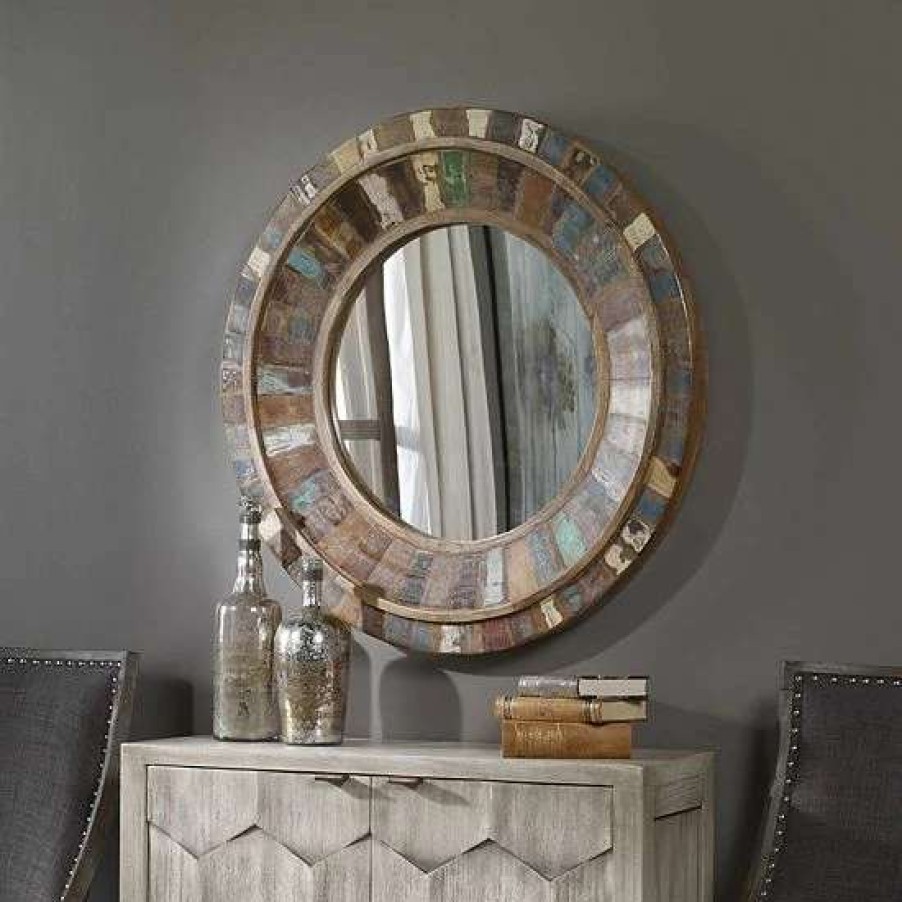 Home Decor * | Uttermost Jeremiah Wood Wall Mirror