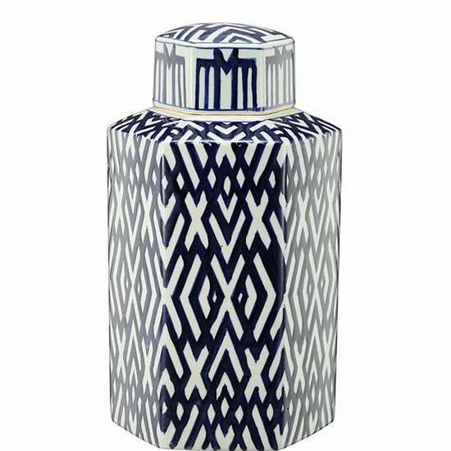 Home Decor * | A&B Home Carlyle Hexagon Decorative Jar Table Decor