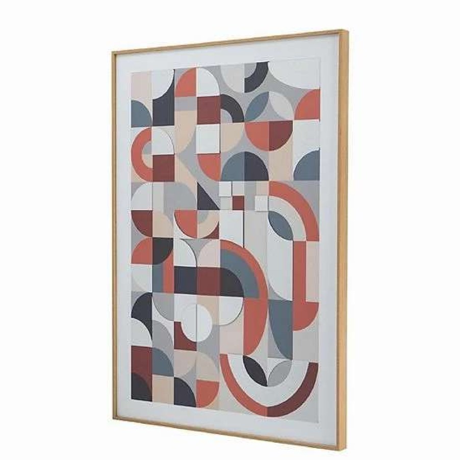 Home Decor * | A&B Home Abstract Framed Mirror Art