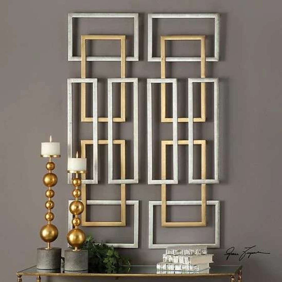 Home Decor * | Uttermost Aerin Geometric Wall Art 2-Piece Set