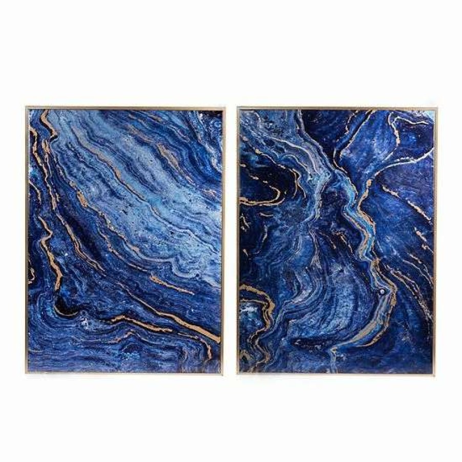 Home Decor * | A&B Home Faux Marbled Panel Wall Decor 2-Piece Set