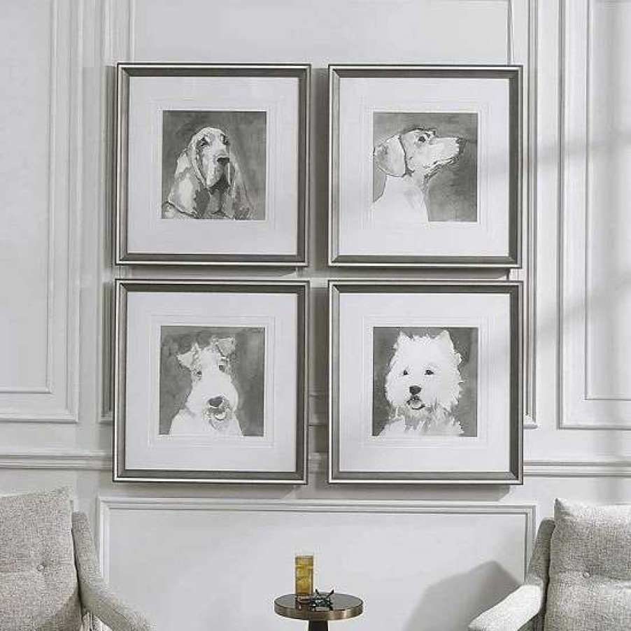 Home Decor * | Uttermost Modern Dogs Framed Prints