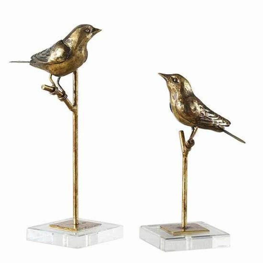 Home Decor * | Uttermost Passerines Bird Sculpture Table Decor 2-Piece Set