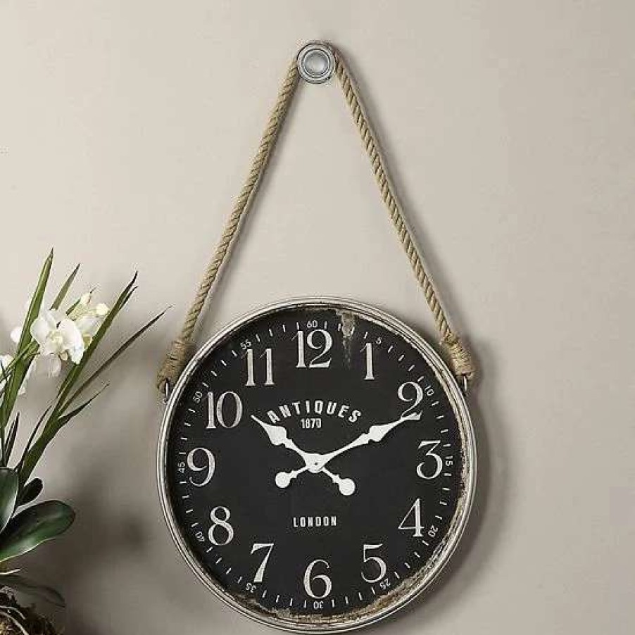 Home Decor * | Uttermost Bartram Rope Wall Clock