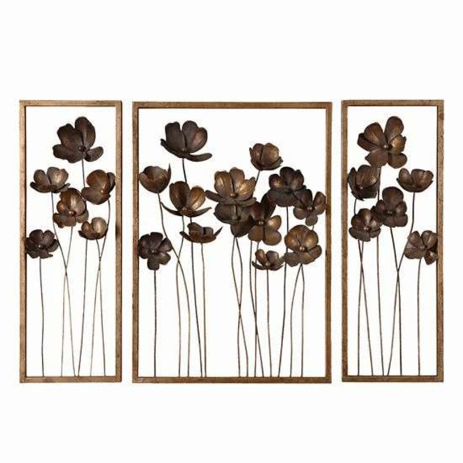 Home Decor * | Uttermost 3-Pc. Metal Tulips Wall Decor Set