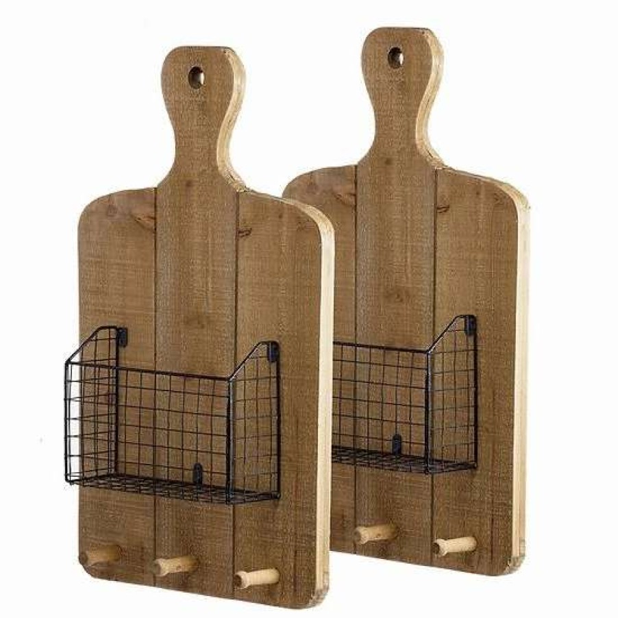 Home Decor * | A&B Home Ellery Basket Wall Decor 2-Piece Set