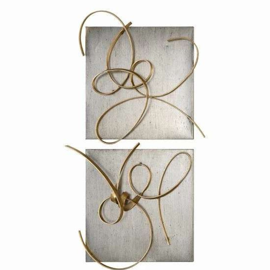 Home Decor * | Uttermost Harmony 2-Piece Metal Wall Art Set