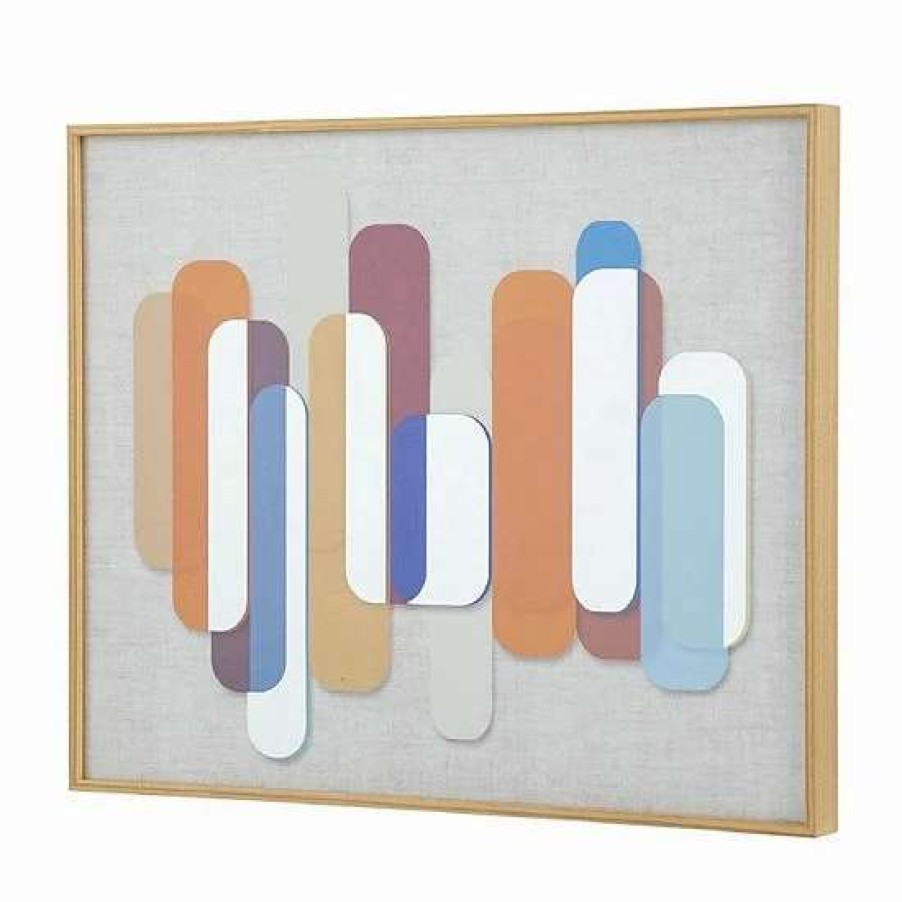 Home Decor * | A&B Home Layered Shapes Framed Mirror Art