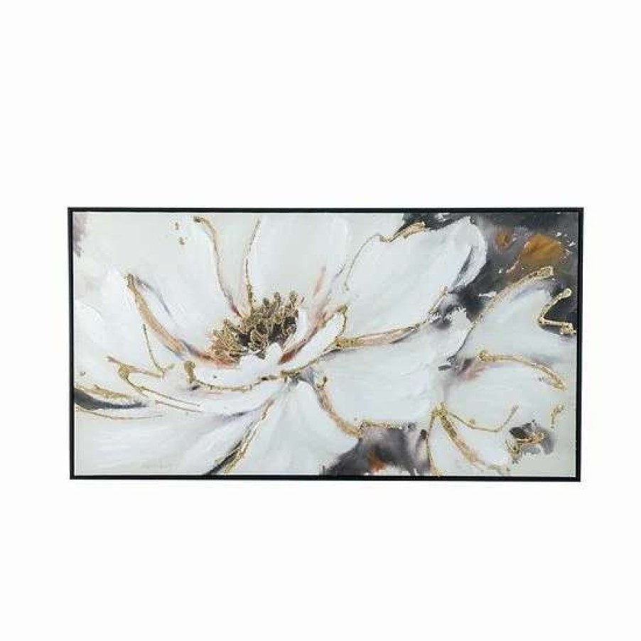 Home Decor * | A&B Home Blooming Floral Framed Hand-Painted Wall Art