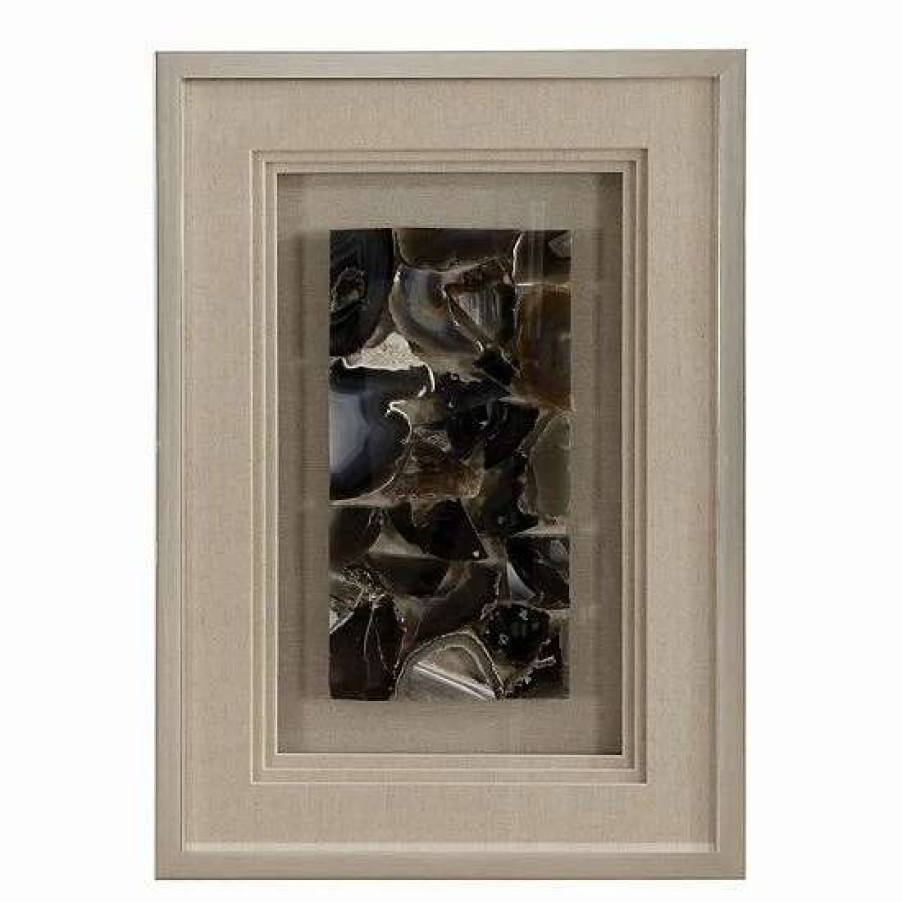 Home Decor * | Uttermost Seana Agate Stone Shadow Box Wall Decor