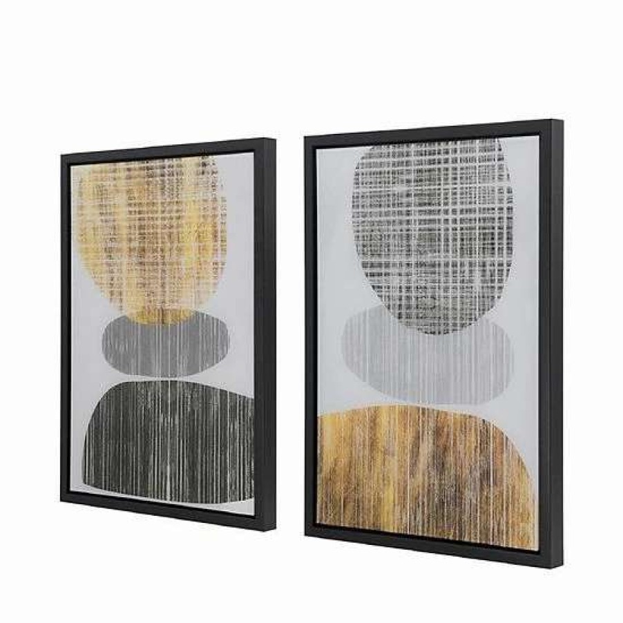 Home Decor * | A&B Home Abstract Framed Wall Art 2-Piece Set